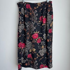 Vintage Pendleton Black and Brown Patterned Skirt Size 14